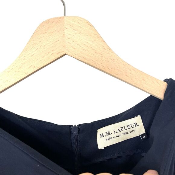 MM LaFleur Lydia Twisted Straps Galaxy Navy Sheath Dress Size 0 - Picture 4 of 10